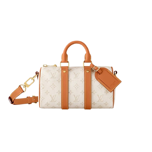 LOUIS VUITTON-M15076 루이비통 오프 화이트 모노그램 헤리티지 키폴 반둘리에 25