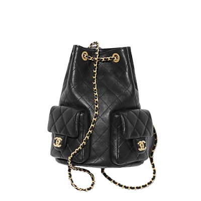 CHANEL-AS5310 샤넬 블랙 램스킨 백팩
