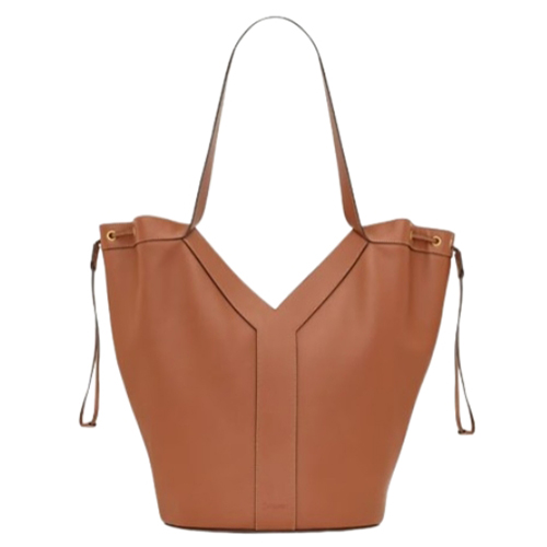 SAINT LAURENT-833160 생 로랑 브라운 카프스킨 y 라지 호보백