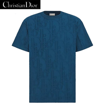 DIOR-593J69 디올 블루 Dior Oblique 티셔츠 남여공용