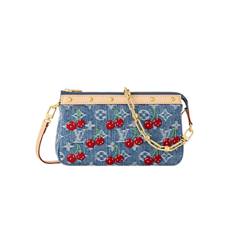 LOUIS VUITTON-M13994 루이비통 블루 모노그램 체리 데님 LV x TM 포쉐트 악세수아