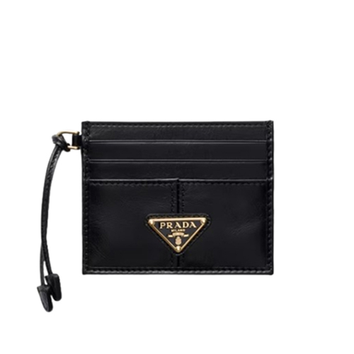 PRADA-1MC025 프라다 블랙 가죽 카드 지갑