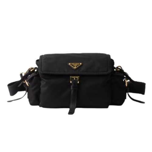 PRADA-1BD394 프라다 블랙 미디엄 리나일론 숄더백