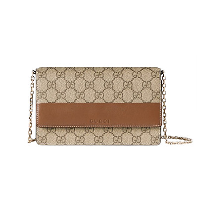 GUCCI-838151 2751 구찌 브라운 GG 엠블럼 체인 지갑