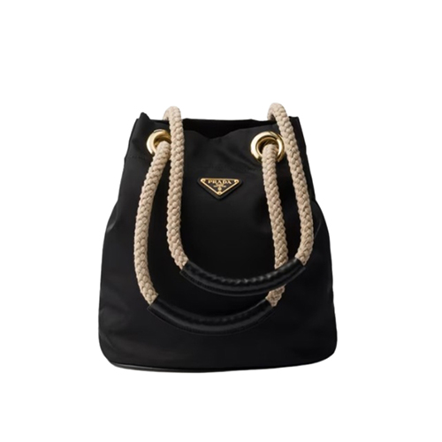 PRADA-1BE082 프라다 블랙 마리너 리나일론 스몰 버킷 백