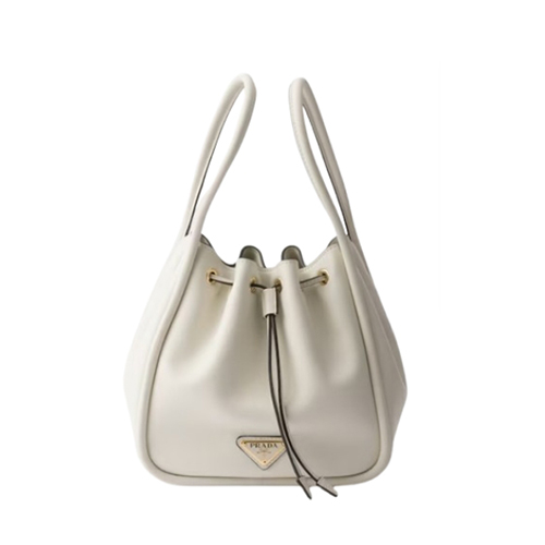 PRADA-1BE087 프라다 화이트 송아지 가죽 토트백
