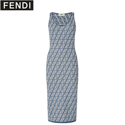 FENDI-FZDD38 펜디 블루 FF 코튼 드레스