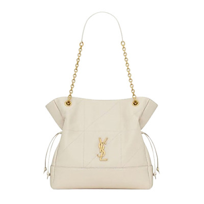 SAINT LAURENT-833948 생 로랑 화이트 램스킨 JAMIE 스몰 쇼퍼