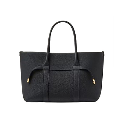 Loro Piana-FAO7473 로로피아나 블랙 카프스킨 기에라 스몰 쇼퍼백