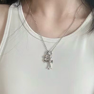 CHROMEHEARTS-05194 크롬하츠 실버 실자가 목걸이 남여공용