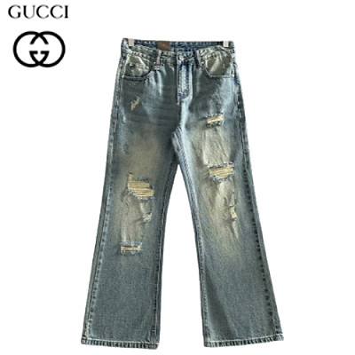 GUCCI-06265 구찌 블루 GG 로고 청바지 남성용