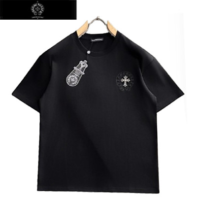 CHROMEHEARTS-062616 크롬하츠 블랙 메탈 십자가 장식 티셔츠 남성용