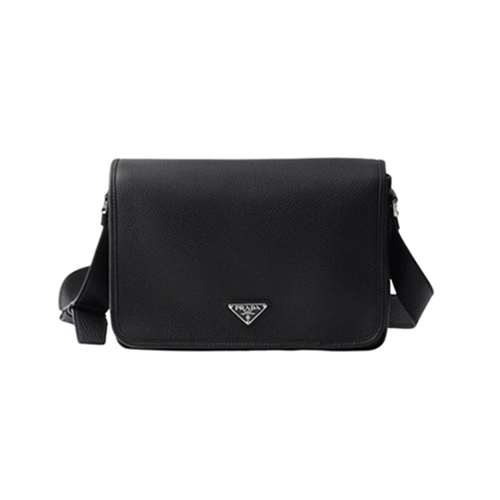 PRADA-2VD075 프라다 블랙 송아지 가죽 숄더백