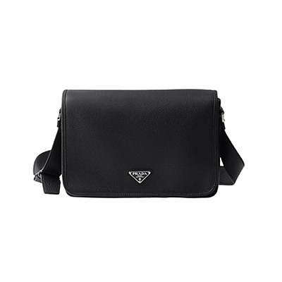 PRADA-2VD075 프라다 블랙 송아지 가죽 숄더백