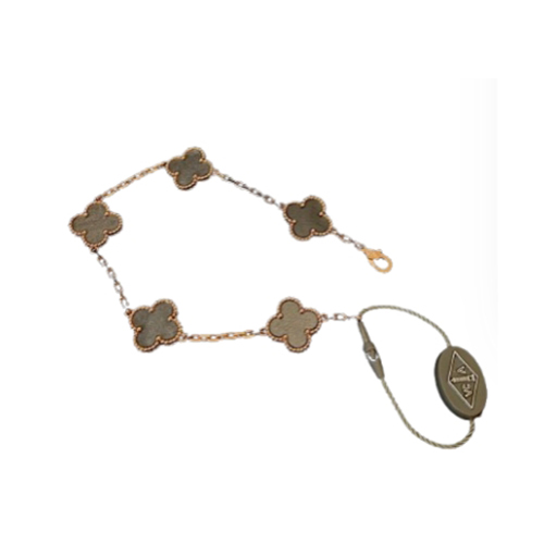 VAN CLEEF ARPELS-VCARD3 반클리프 옐로우 골드/블랙 빈티지 알함브라 브레이슬릿