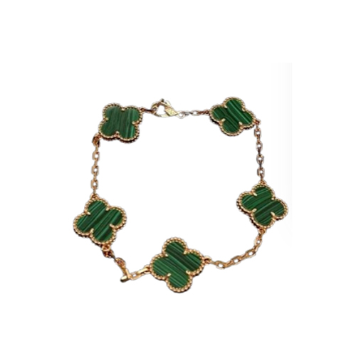 VAN CLEEF ARPELS-VCARN9 반클리프 로즈 골드/그린 빈티지 알함브라 브레이슬릿