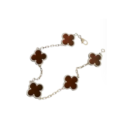 VAN CLEEF ARPELS-VCARF4 반클리프 실버/레드 빈티지 알함브라 브레이슬릿