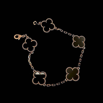 VAN CLEEF ARPELS-VCARP2 반클리프 로즈 골드/블랙 빈티지 알함브라 브레이슬릿