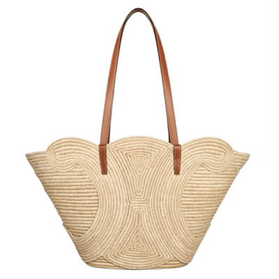 CELINE-116982 셀린느 탠 CELINE 미디엄 클래식 파니에 브레이디드 트리옹프