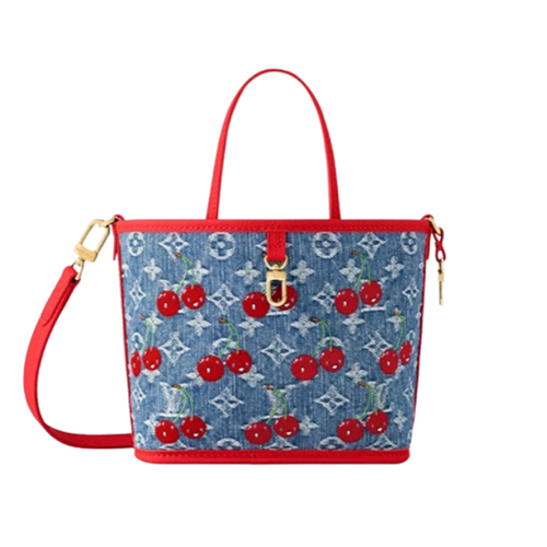 LOUIS VUITTON-M14997 루이비통 블루 모노그램 체리 데님 LV x TM 네버풀 인사이드 아웃 BB