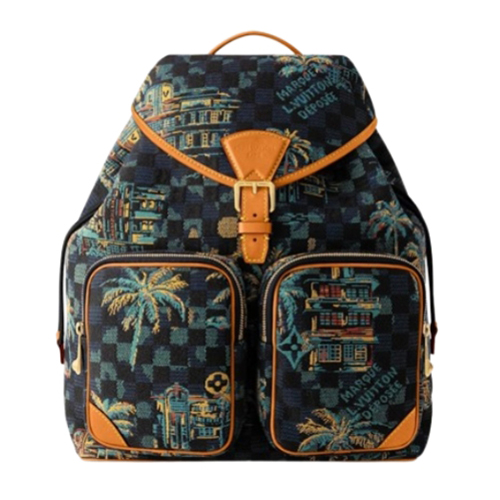 LOUIS VUITTON-N40755 루이비통 블루 다미에 팜 트리 몽수리 카고 백팩
