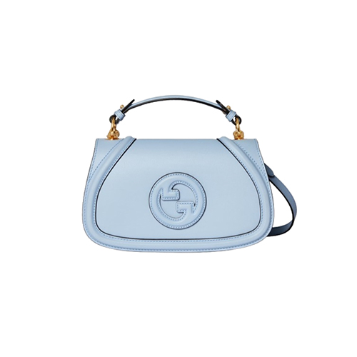 GUCCI-815714 4928 구찌 라이트 블루 가죽 구찌 블론디 스몰 탑 핸들백
