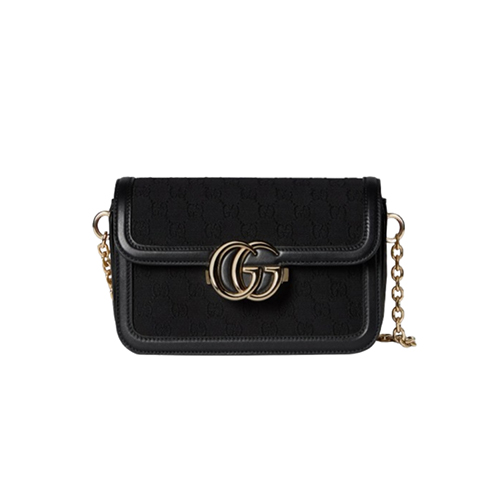 GUCCI-826761 1000 구찌 블랙 GG 캔버스 구찌 고 스몰 숄더백