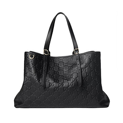 GUCCI-815213 9741 구찌 베이지/블랙 GG 엠블럼 미디엄 토트백