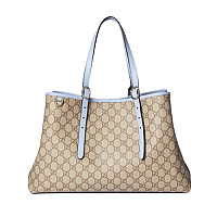 GUCCI-815213 9741 구찌 베이지/블랙 GG 엠블럼 미디엄 토트백