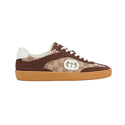 GUCCI-791742 2242 구찌 다크 브라운 스웨이드 가죽 G75 스니커즈 남여공용