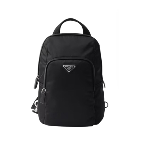 PRADA-2VZ116 프라다 블랙 리나일론 사피아노 가죽 백팩