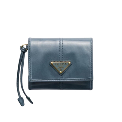 PRADA-1MH043 프라다 블루 스몰 가죽 지갑