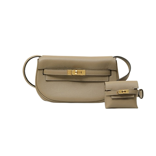 HERMES-KM17 에르메스 토프 금장 SWIFT 가죽 켈리 무브