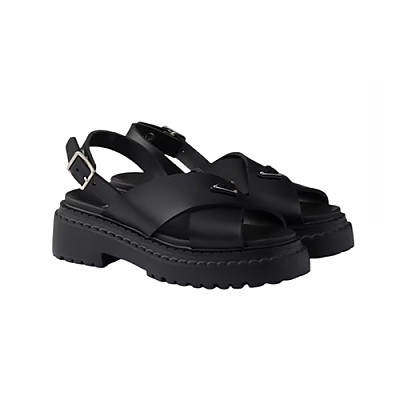 PRADA-1X102O 프라다 블랙 러버 샌들 여성용