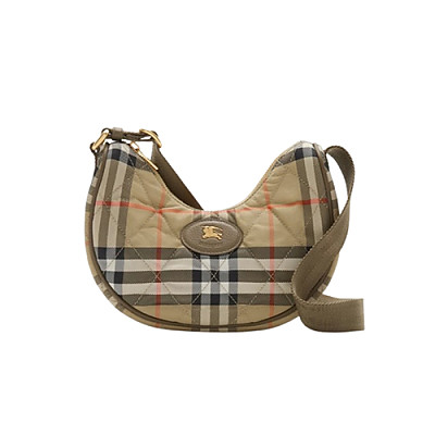 BURBERRY-81113081 버버리 샌드 체크 홀스슈 크로스바디 백