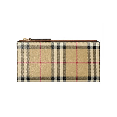 BURBERRY-81098091 버버리 베이지 라지 체크 바이폴드 지갑