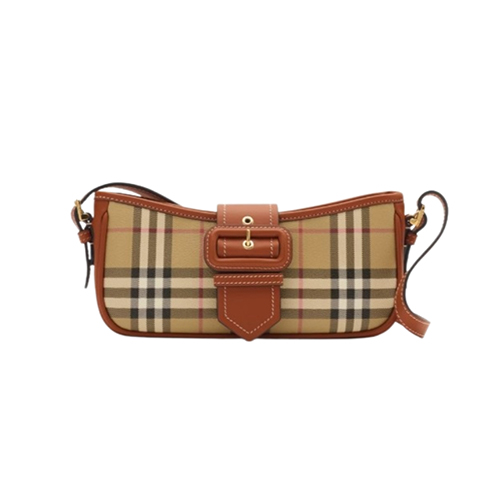 BURBERRY-81097961 버버리 베이지/브라운 체크 슬링 백