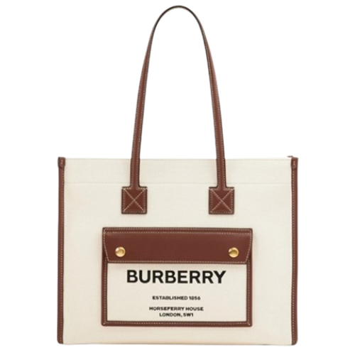 BURBERRY-80441291 버버리 내추럴 미디엄 프레야 토트