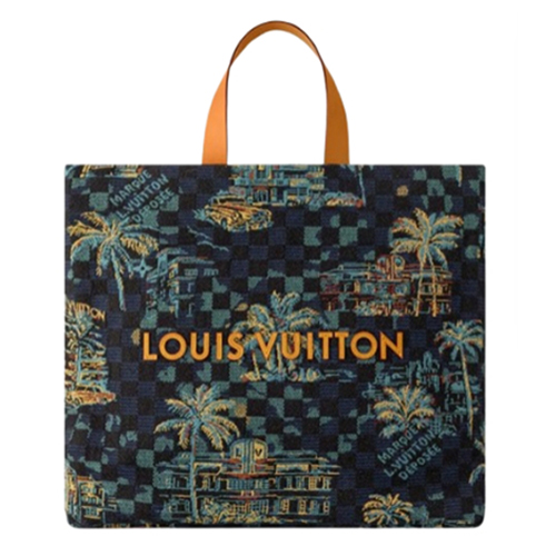 LOUIS VUITTON-N00218 루이비통 마리나 블루 다미에 팜 트리 쇼퍼 토트 MM