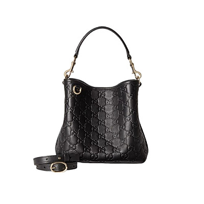 GUCCI-815118 1000 구찌 블랙 GG 엠블럼 스몰 버킷백