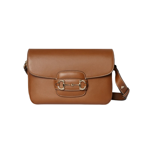 GUCCI-815178 2718 구찌 브라운 가죽 구찌 홀스빗 1955 스몰 숄더백