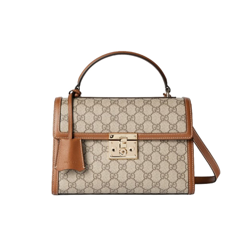 GUCCI-838998 9758 구찌 베이지/브라운 패들락 미디엄 탑 핸들백