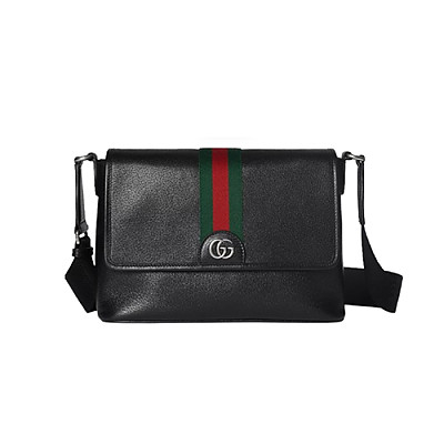 GUCCI-834467 1043 구찌 오피디아 블랙 가죽 미디엄 메신저백