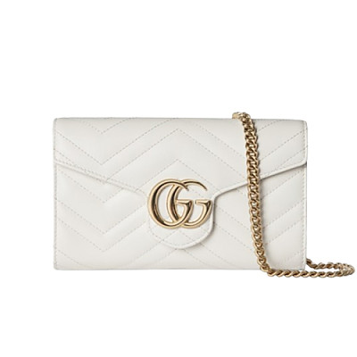 GUCCI-837745 9050 구찌 화이트 GG 마몽 체인 지갑
