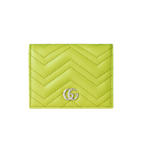 GUCCI-466492 3520 구찌 브라이트 그린 GG 마몽 카드 케이스 지갑