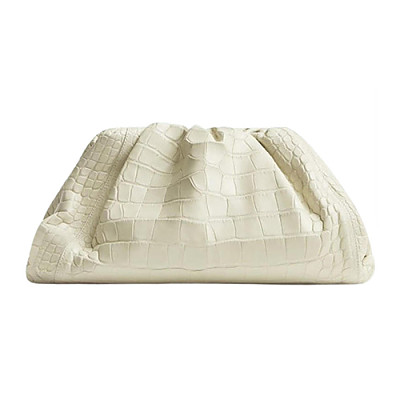 BOTTEGA VENETA-576227 보테가 베네타 화이트 악어가죽 파우치