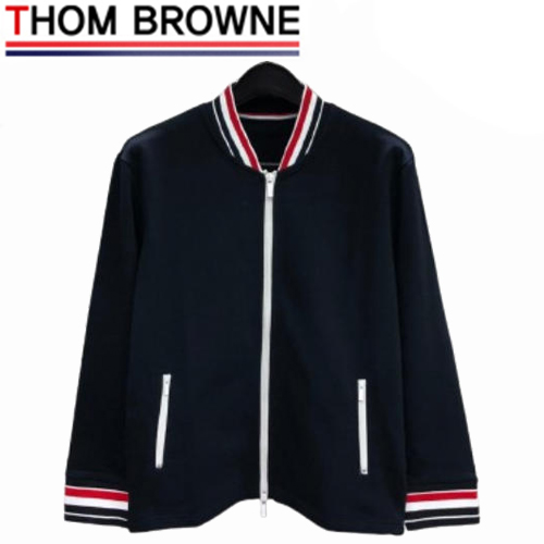 THOM BROWNE-08205 톰 브라운 네이비 스트라이프 장식 스웨트 재킷 남성용