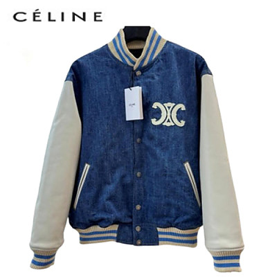 CELINE-081713 셀린느 블루 데님 베이스볼 재킷 남여공용