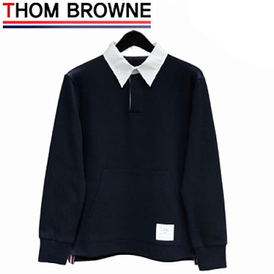 THOM BROWNE-08201 톰 브라운 네이비 폴로 스웨트셔츠 남성용