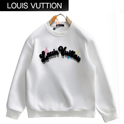 LOUIS VUITTON-08179 루이비통 화이트 패치 장식 스웨트셔츠 남성용